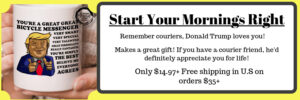 Donald Trump Bicycle Messenger Coffee Mug