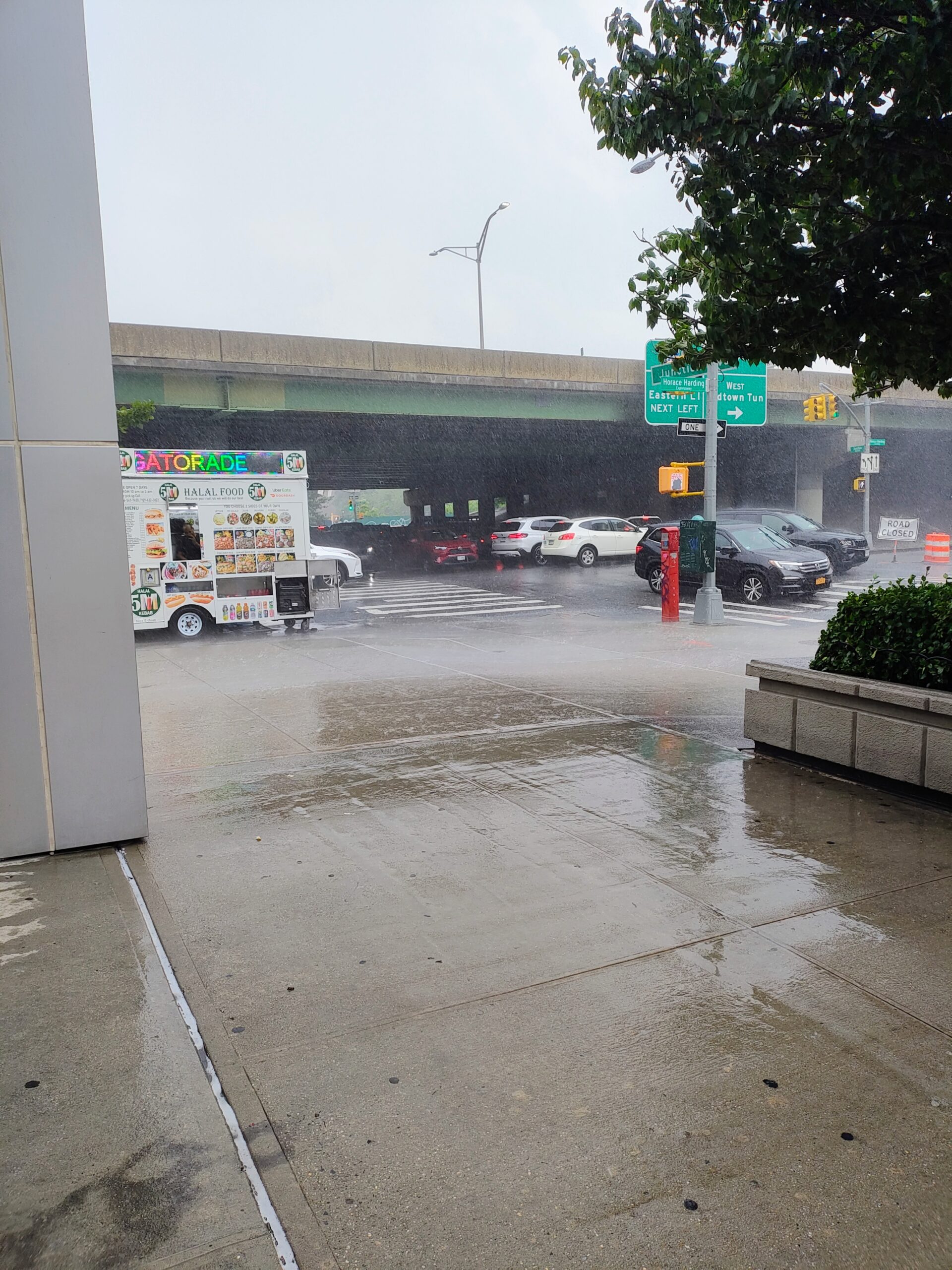 SYCONYC riding in the rain. Lefrak City Queens.